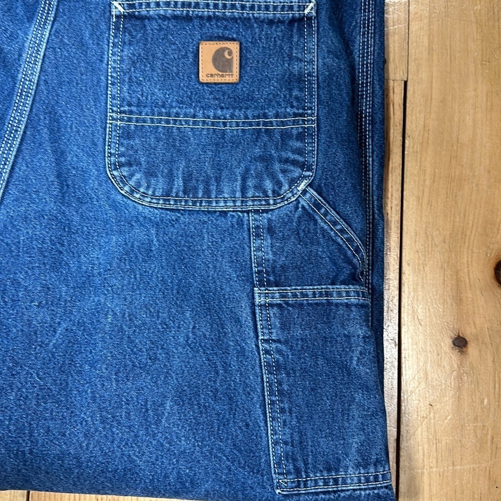 Carhartt Original Dungaree Fit‎ Denim Workwear Jeans, 35 x 32, wide legs, EUC! - Picture 5 of 7